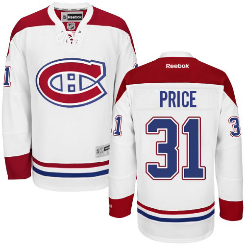 Herren Montreal Canadiens Eishockey Trikot Carey Price #31 Reebok Weiß Auswärts